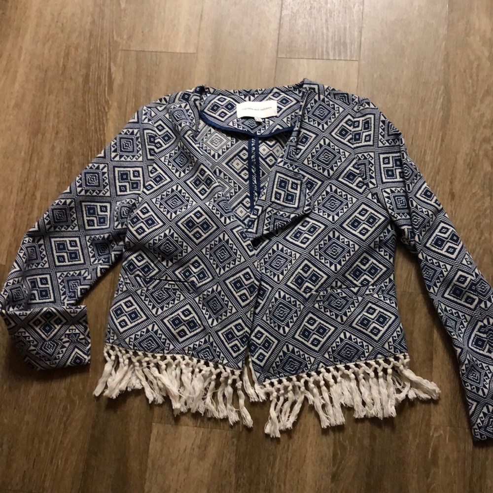 Cupcakes and Cashmere - Tribal Fringe Boho Jacket - M $165